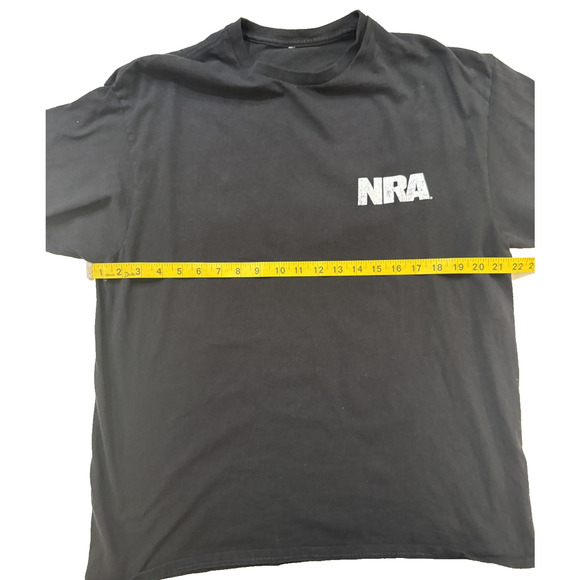 NRA Shirt Mens LG Black Graphic 2nd Amendment Defending Rights Tee Patriotic Y2K - Picture 5 of 7